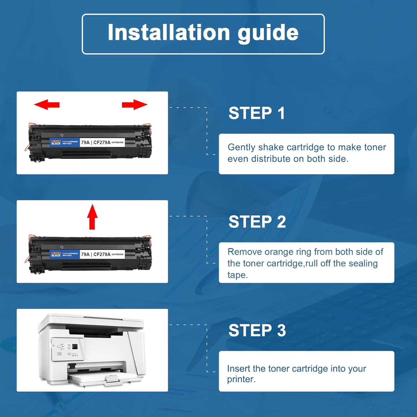 79A Toner Cartridge CF279A Compatible for 79A CF279A Toner Pro MFP M26nw M12w Printer (2-Pack )