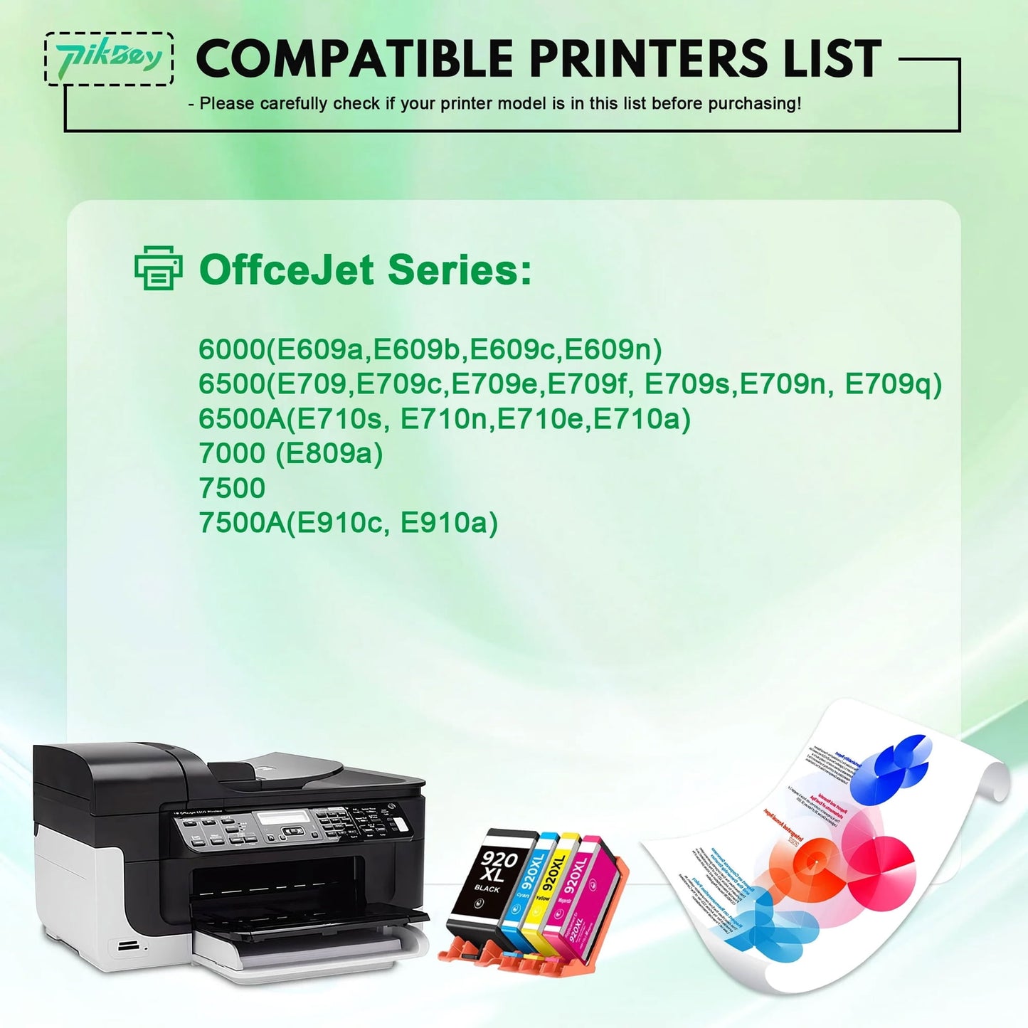 920 XL Ink Cartridges Combo Pack (4 Pack) - Compatible for HP 920XL Ink 920 Ink Cartridges for Officejet 6000 6500 6500A 7000 7500 7500A Printers