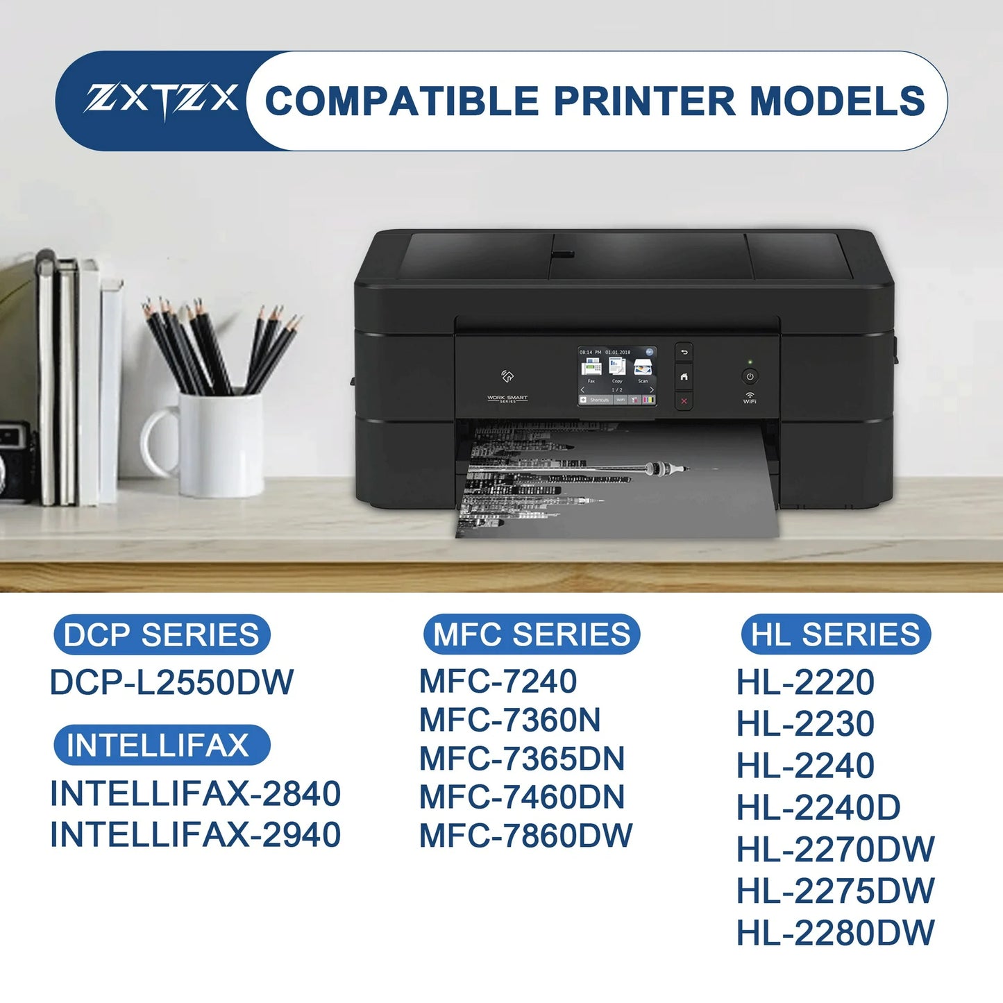 TN-420 TN420 Toner Compatible for Brother TN420 Toner Cartridges for MFC-7860DW MFC-7240 HL-2230 HL-2240 Printer (2 Pack)