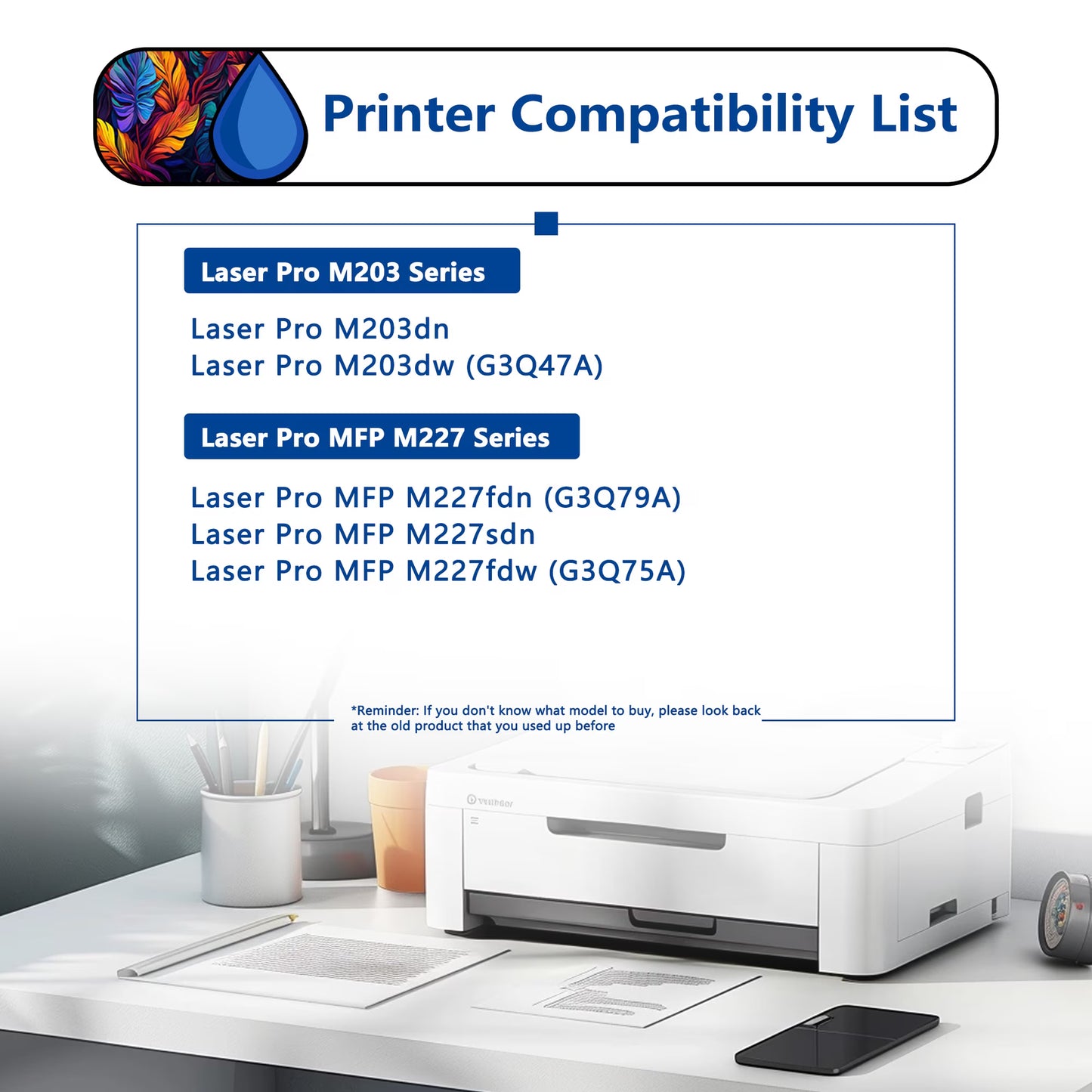 30A Toner Cartridge 4 Pack Compatible for 30A CF230A Black Toner Cartridges for Laser Pro M203 Series; Laser Pro MFP M227 Series Printers
