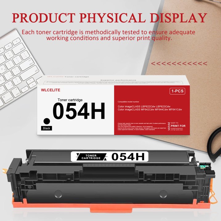 054H CRG-054H Toner Replacement for Canon 054H Toner Cartridge for LBP622Cdw MF644cdw MF641Cdw Printer (Black)