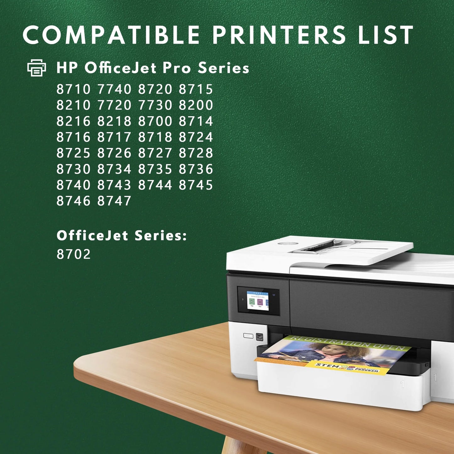 952XL Ink Cartridge Compatible with HP 952XL for HP OfficeJet Pro 8710 Printer（2Black, 1Cyan, 1Magenta, 1Yellow）