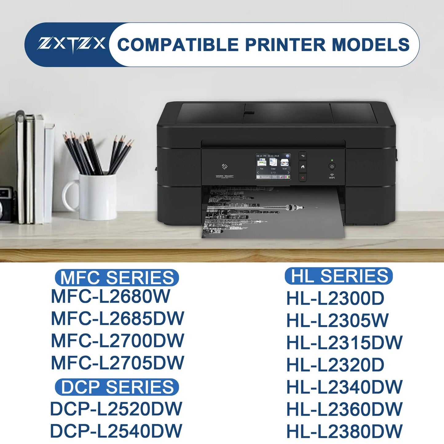 TN-660 TN660 Toner Black Compatible for Brother TN660 TN630Toner Cartridges for DCP-L2520DW DCP-L2540DW HL-L2320D MFC-L2705DW Printer (1 Pack)