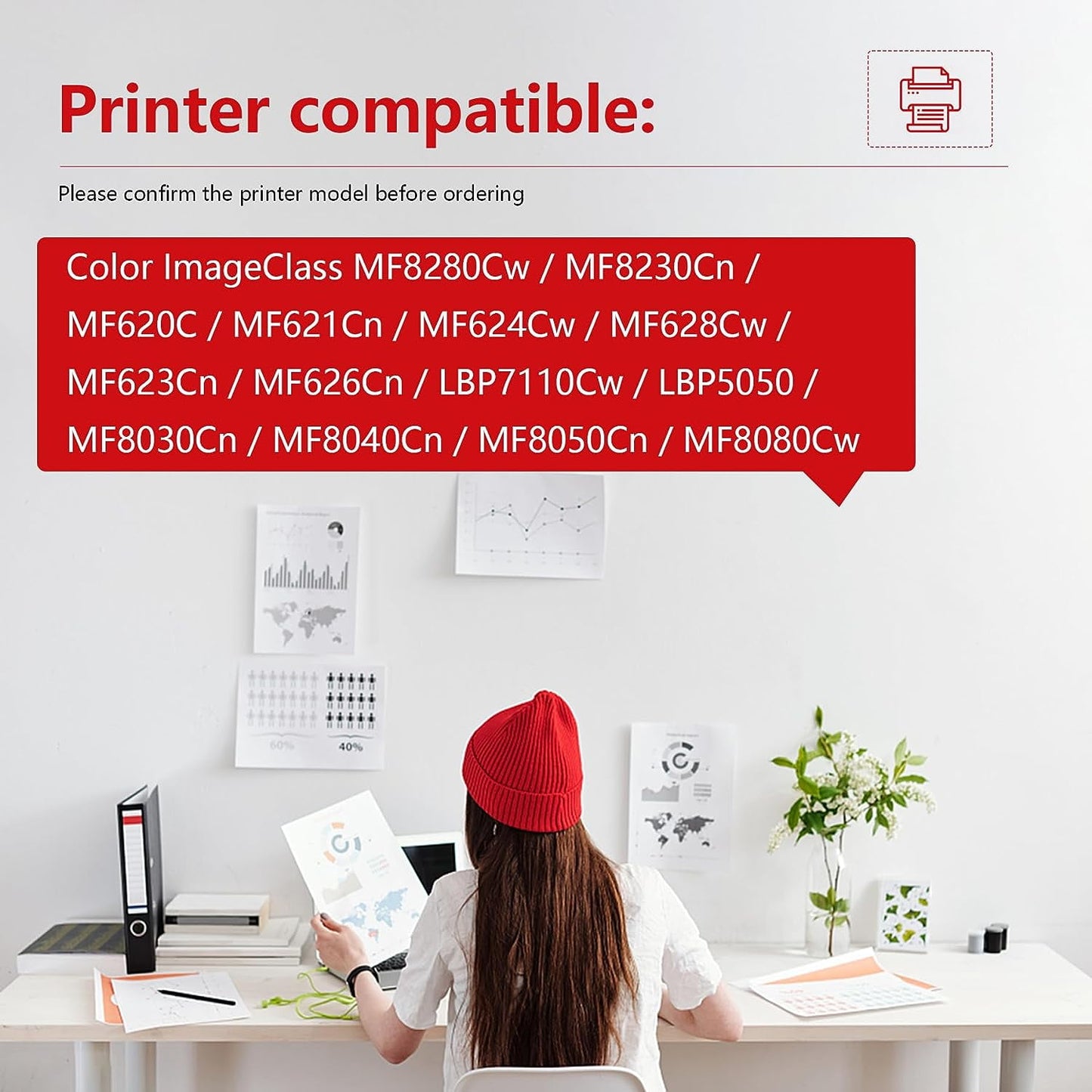 131 High Yield Toner Cartridges (4-Pack, 1Black 1Cyan 1Magenta 1Yellow) - CRG 131 Toner Replacement for Canon 131 Toner Cartridge Color imageCLASS LBP654Cdw MF735Cdw MF731Cdw Printer