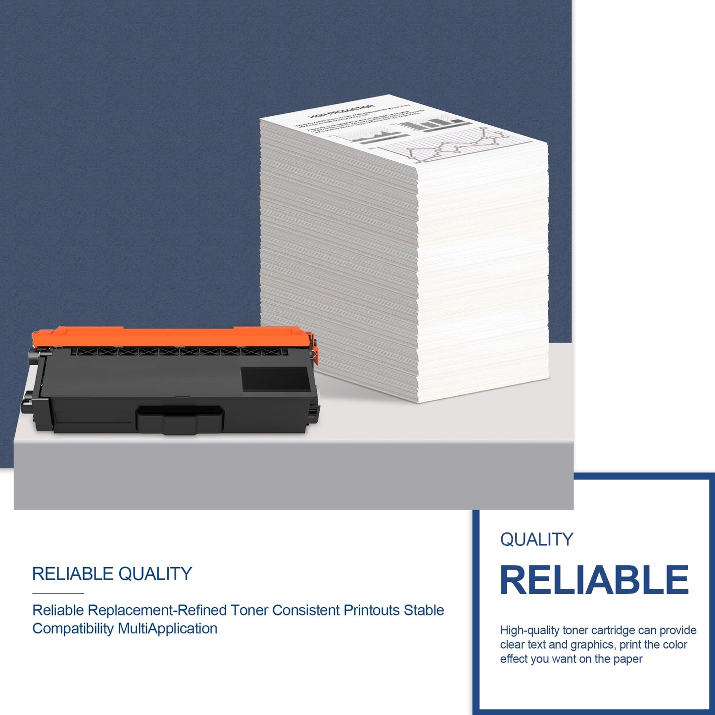 1 Pack TN433 Black High Yield Toner Cartridge TN-433 Compatible Compatible for Brother HL-L8260CDW L8360CDW MFC-L8900CDW L9570CDW Printer
