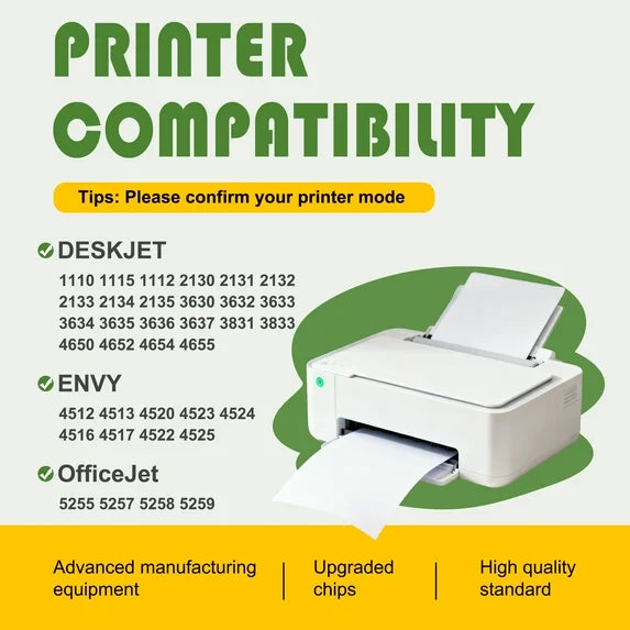 63XL 63 Ink Cartridges Compatible for HP63 XL Ink Cartridges Combo Pack Home Printer Deskjet 1112 2130 ENVY 4512 OfficeJet 5255(2-Pack)