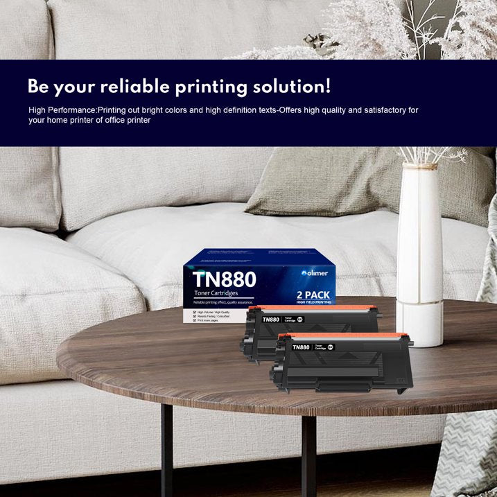 ZXTZX TN880 Toner Cartridge for Brother HL-L6200DW L6200DWT L6250DW Printer High Yield 2 Pack